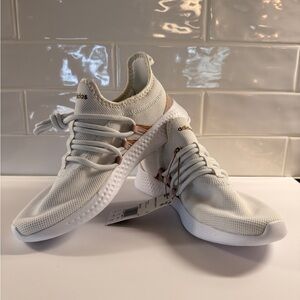 Adidas White and Pink Women’s Cloudfoam Athletic Shoes